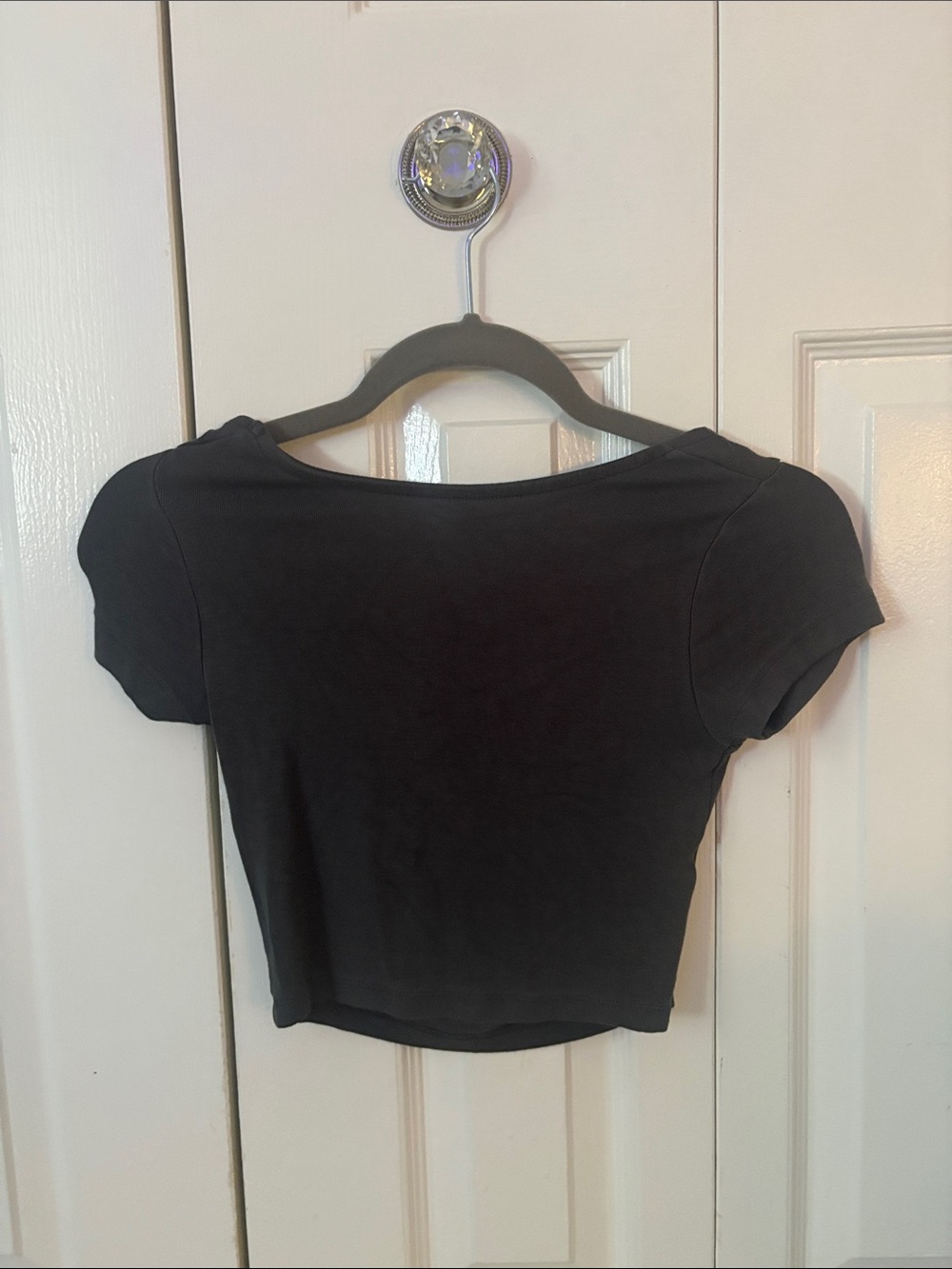 Dark Grey Open Back Top